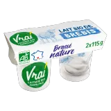 VRAI Yaourt brassé nature au lait de brebis bio