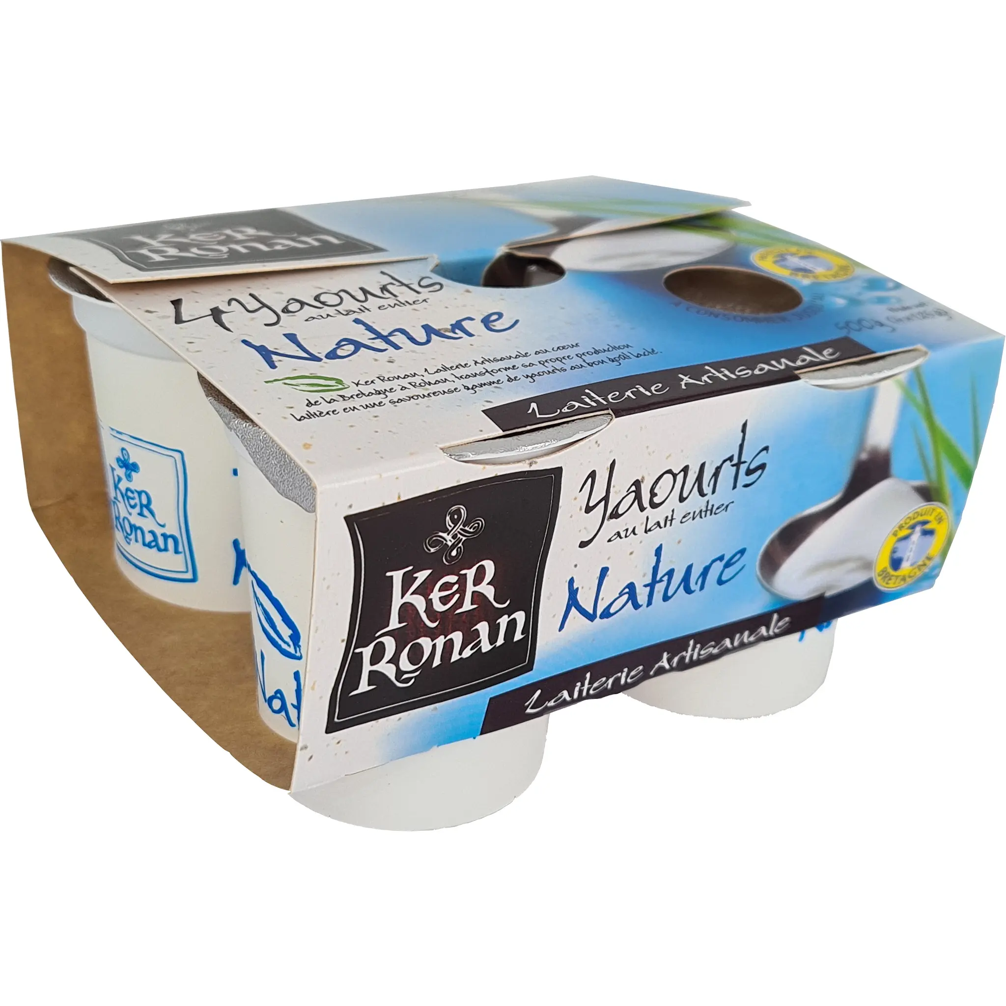 KER RONAN Yaourt nature au lait entier