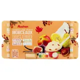 AUCHAN Yaourt aux fruits pomme litchi figues vanille poire châtaigne et coco citron avec morceaux
