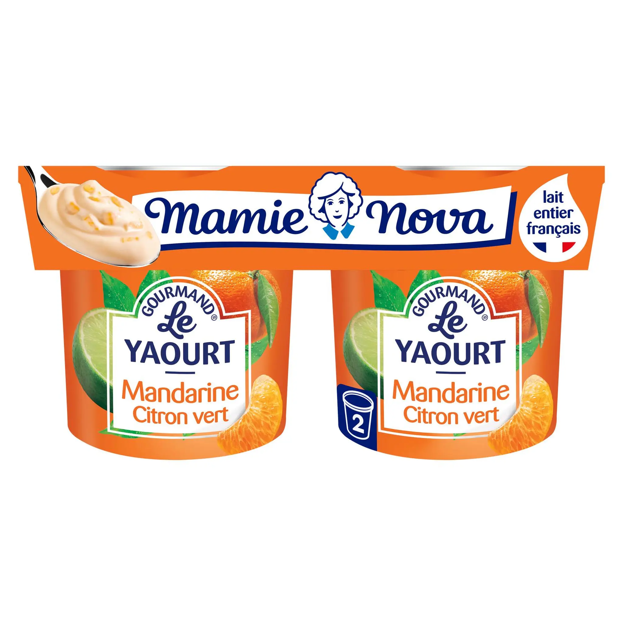 MAMIE NOVA Gourmand Le yaourt aromatisé mandarine citron vert