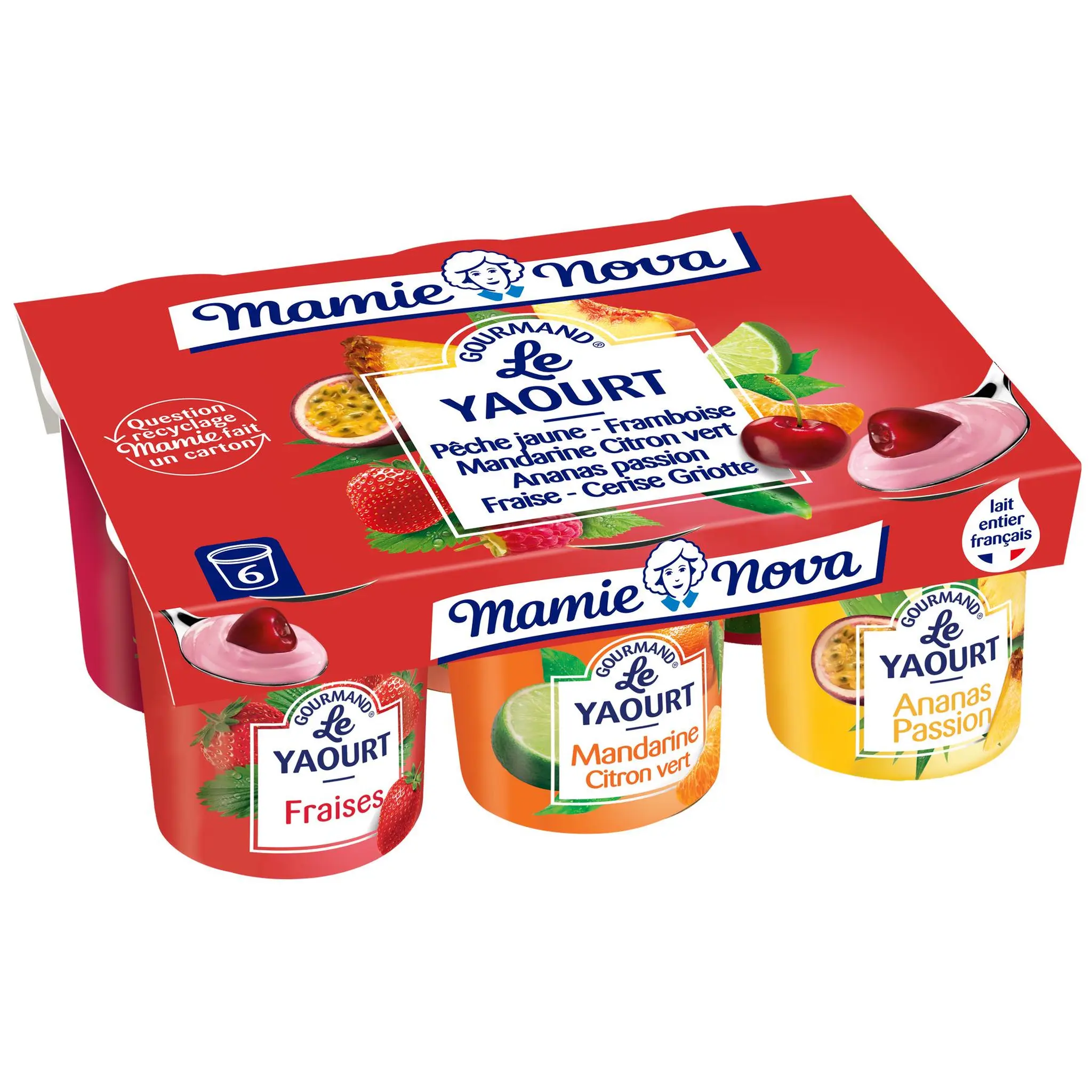 MAMIE NOVA Gourmand Le yaourt aromatisé fruits panaché