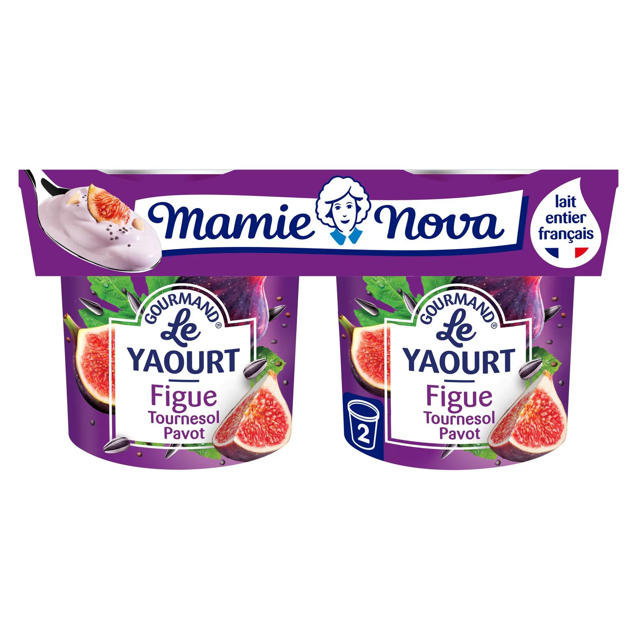 MAMIE NOVA Gourmand Le yaourt aromatisé figue tournesol pavot