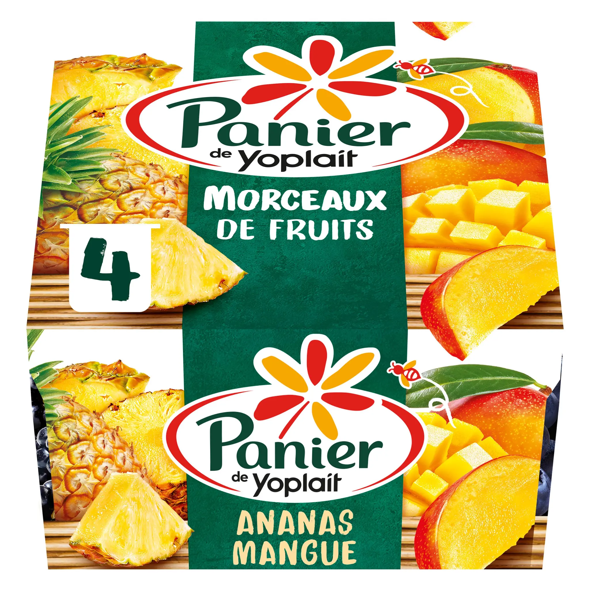 PANIER DE YOPLAIT Yaourt ananas et mangue avec morceaux