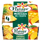 PANIER DE YOPLAIT Yaourt ananas et mangue avec morceaux