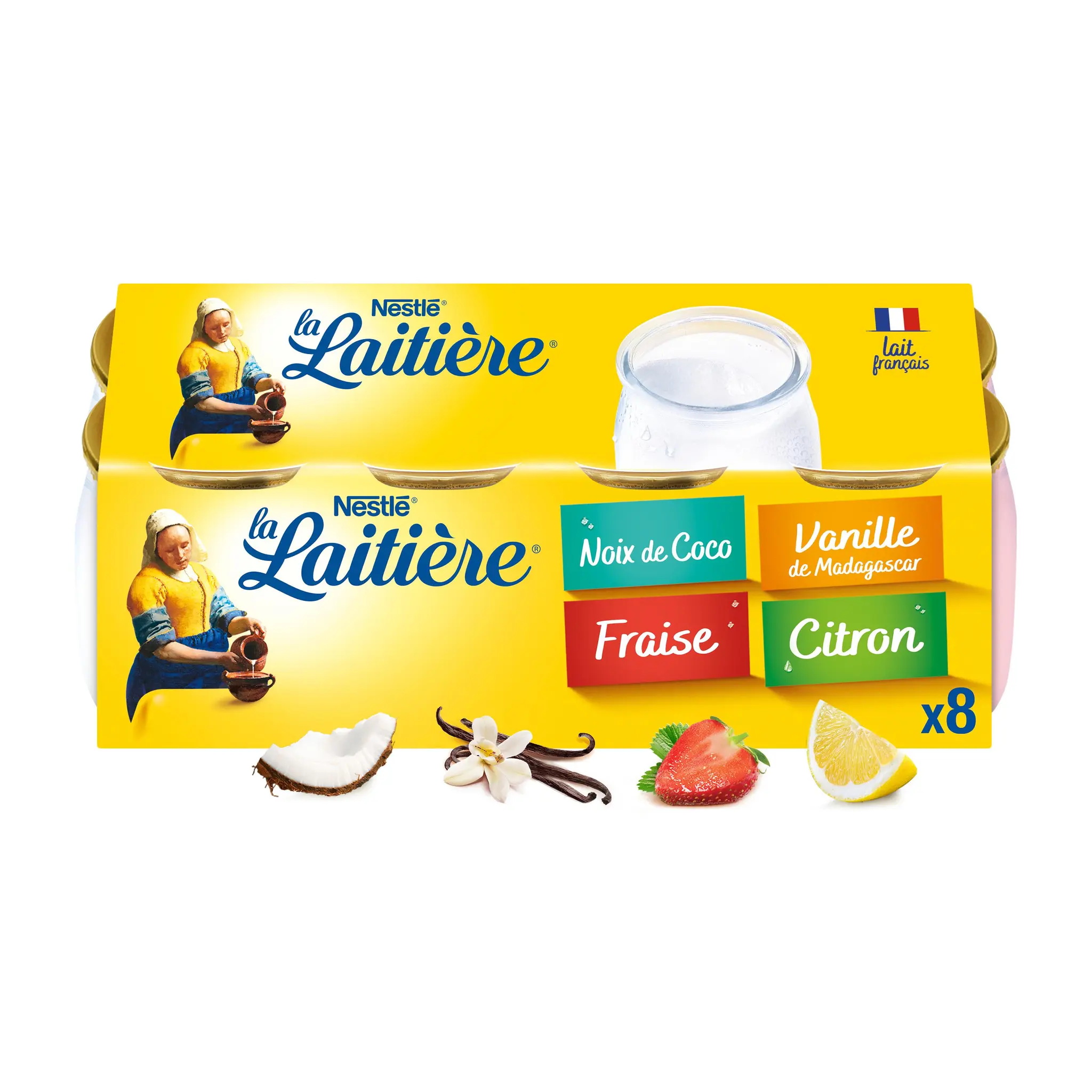 LA LAITIERE Yaourt au lait entier aux fruits panachés