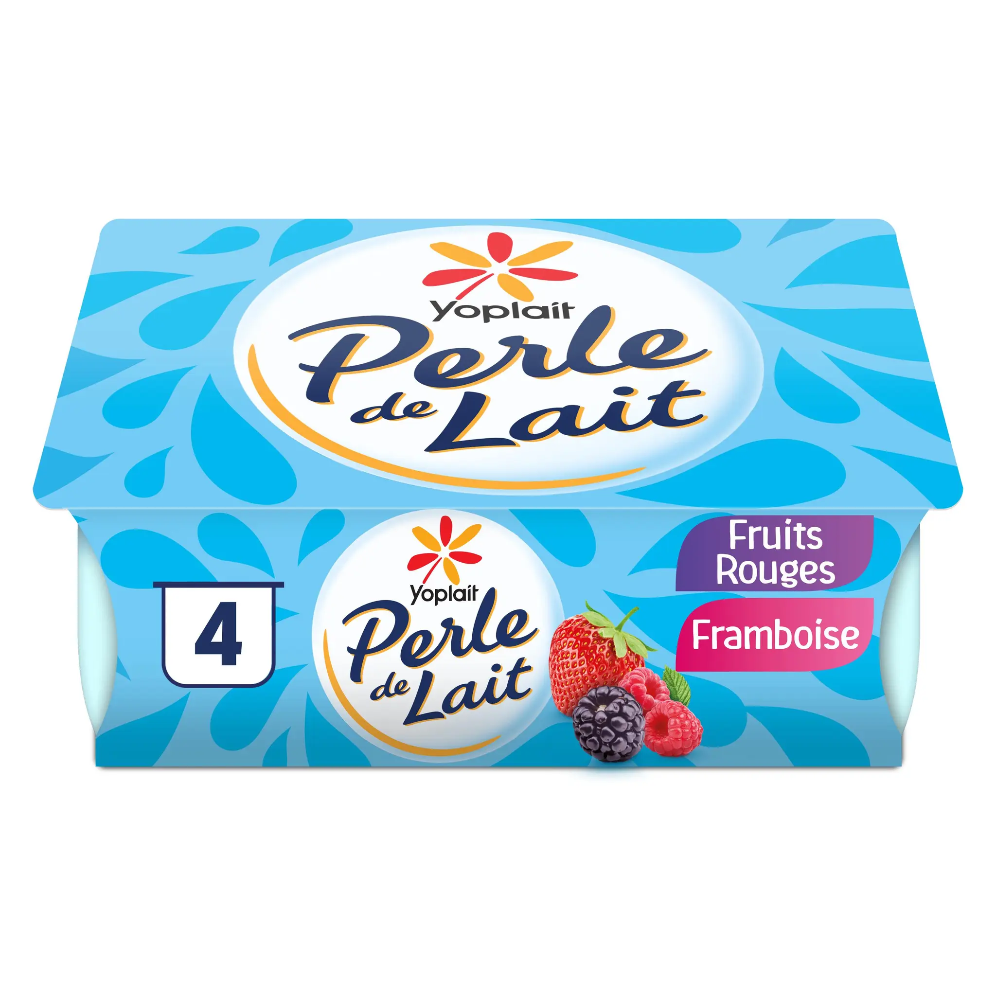 PERLE DE LAIT Yaourt brassé à la framboise et aux fruits rouges