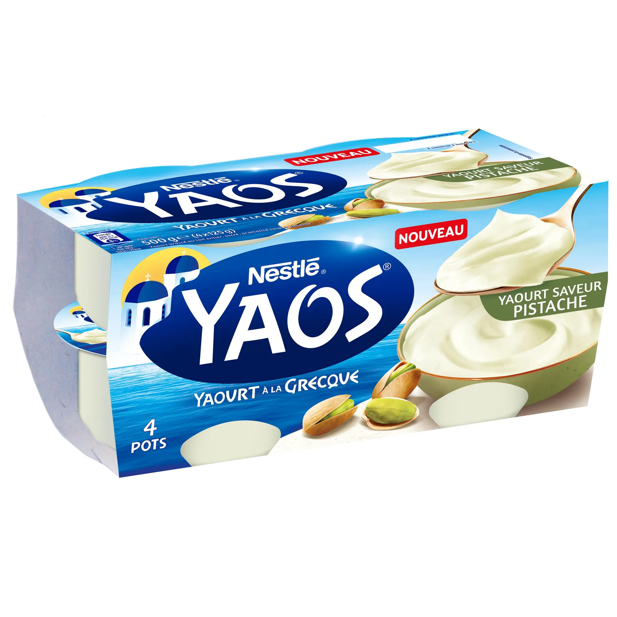 YAOS Yaourt à la grecque brassé saveur pistache
