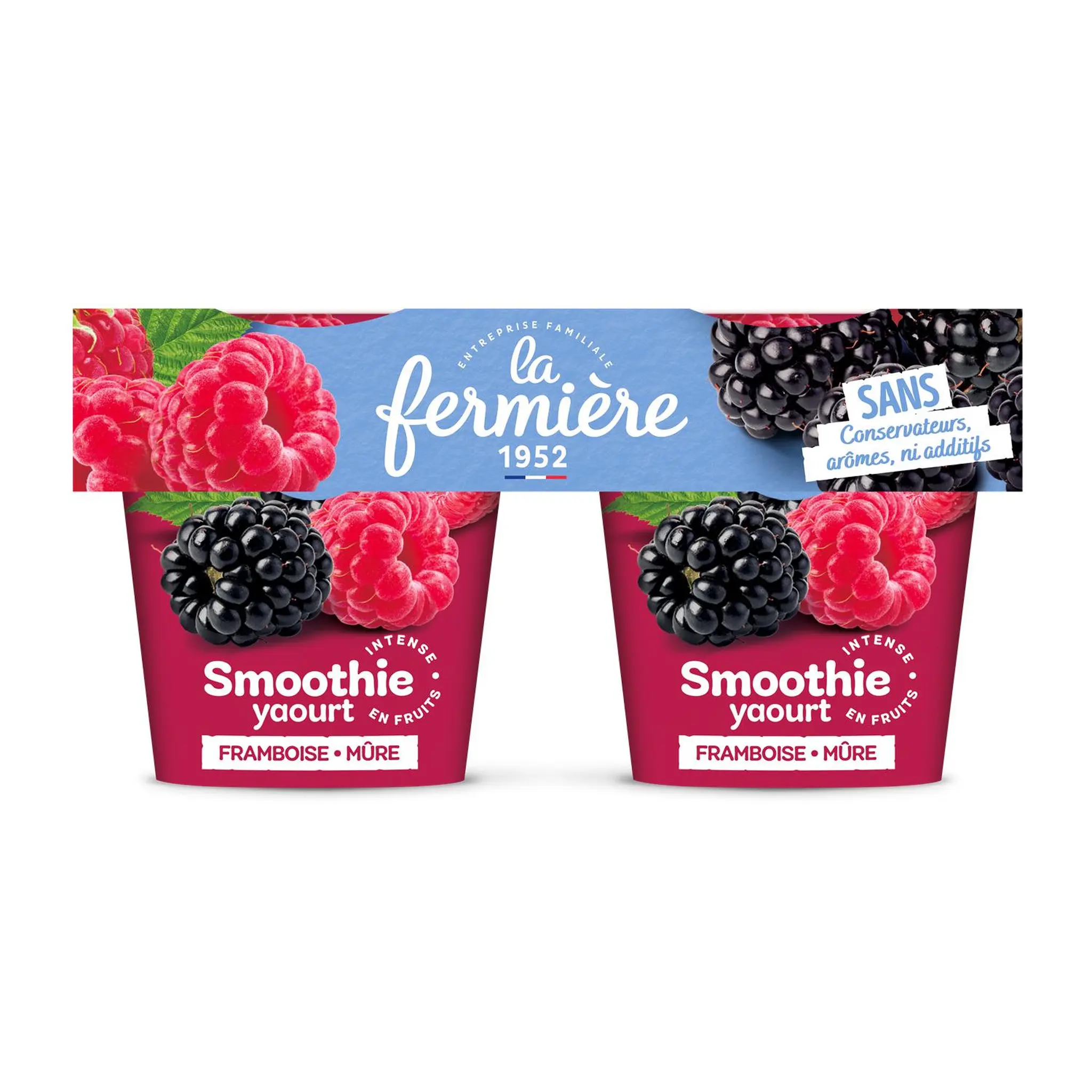 LA FERMIERE Yaourt smoothie framboise mûre