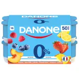 DANONE Yaourt aux fruits panaché 0% MG