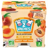 LES 2 VACHES Yaourt brassé aromatisé pêche abricot bio