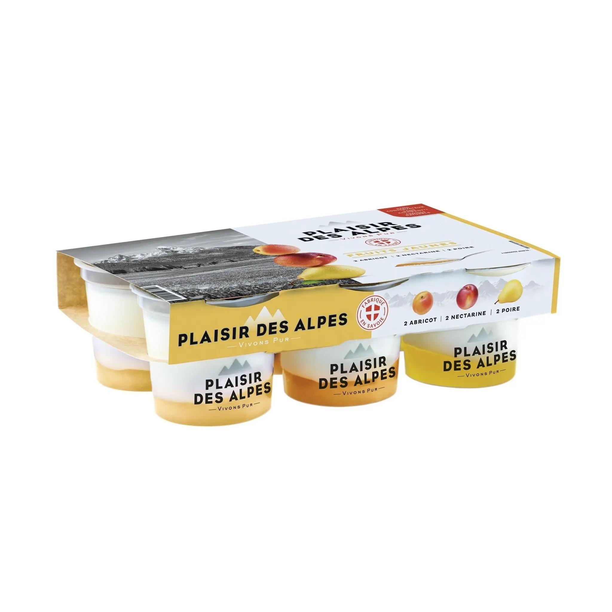 SAVOIE YAOURT Yaourt sucré sur lit de fruits jaunes