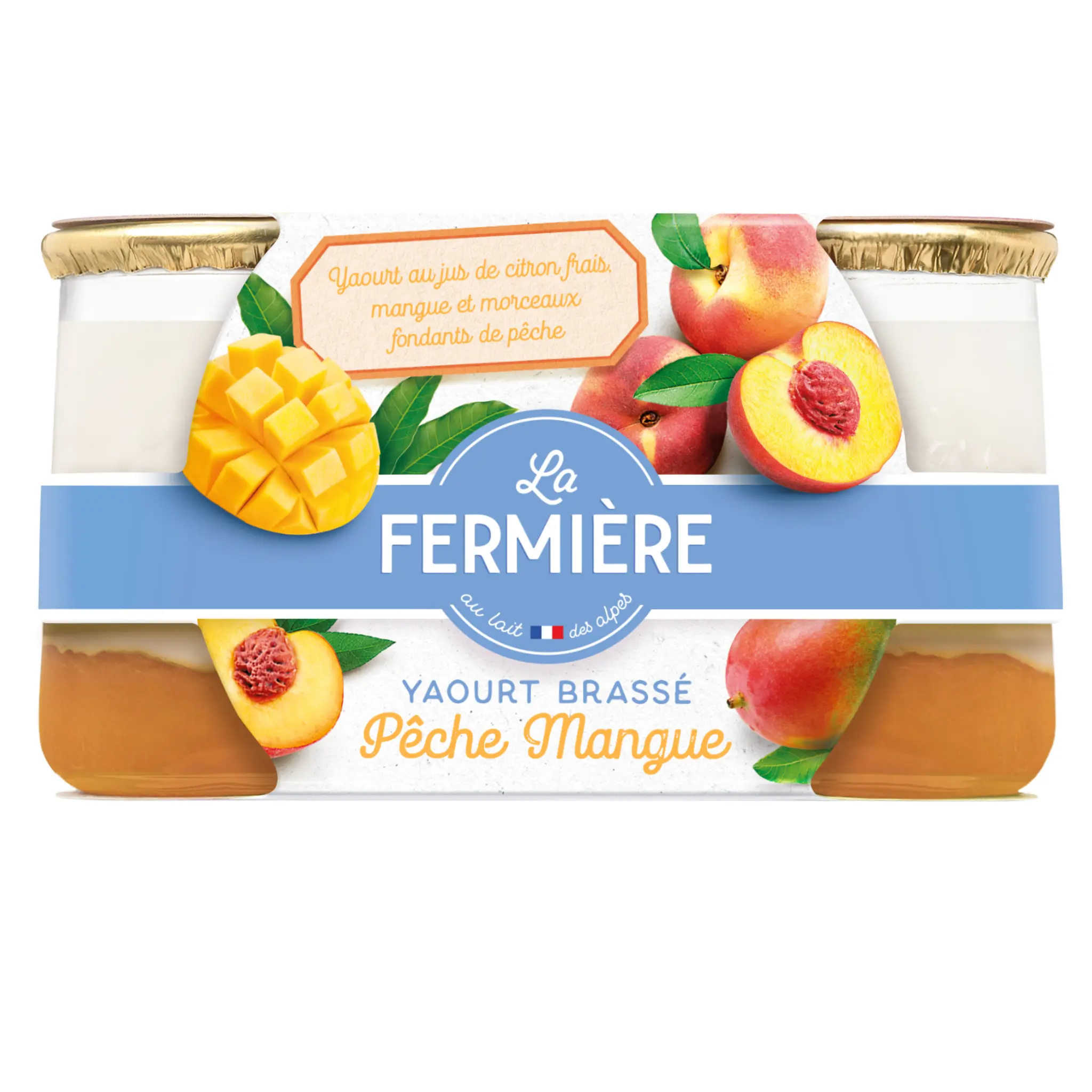 LA FERMIERE Yaourt brassé sur lit de pêche mangue