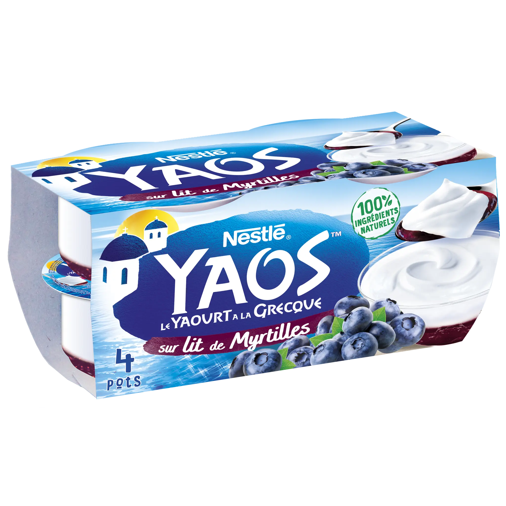 YAOS Yaourt à la grecque sur lit de myrtilles
