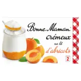 BONNE MAMAN Yaourt crémeux sur lit d'abricots