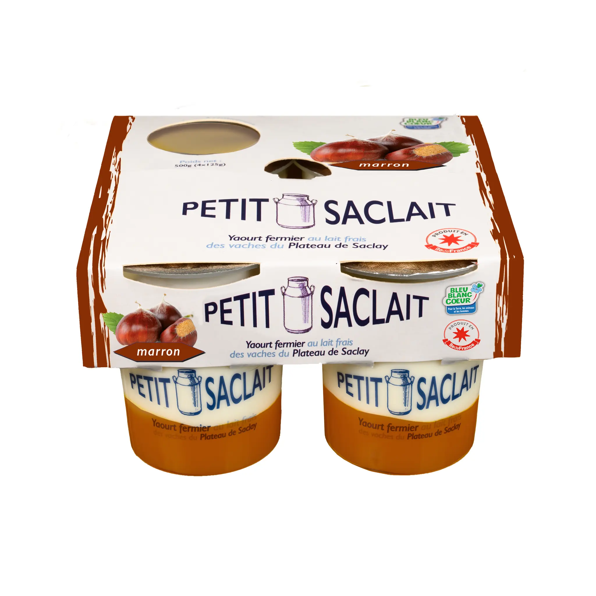 PETIT SACLAIT Yaourt fermier au lait sur lit de marron