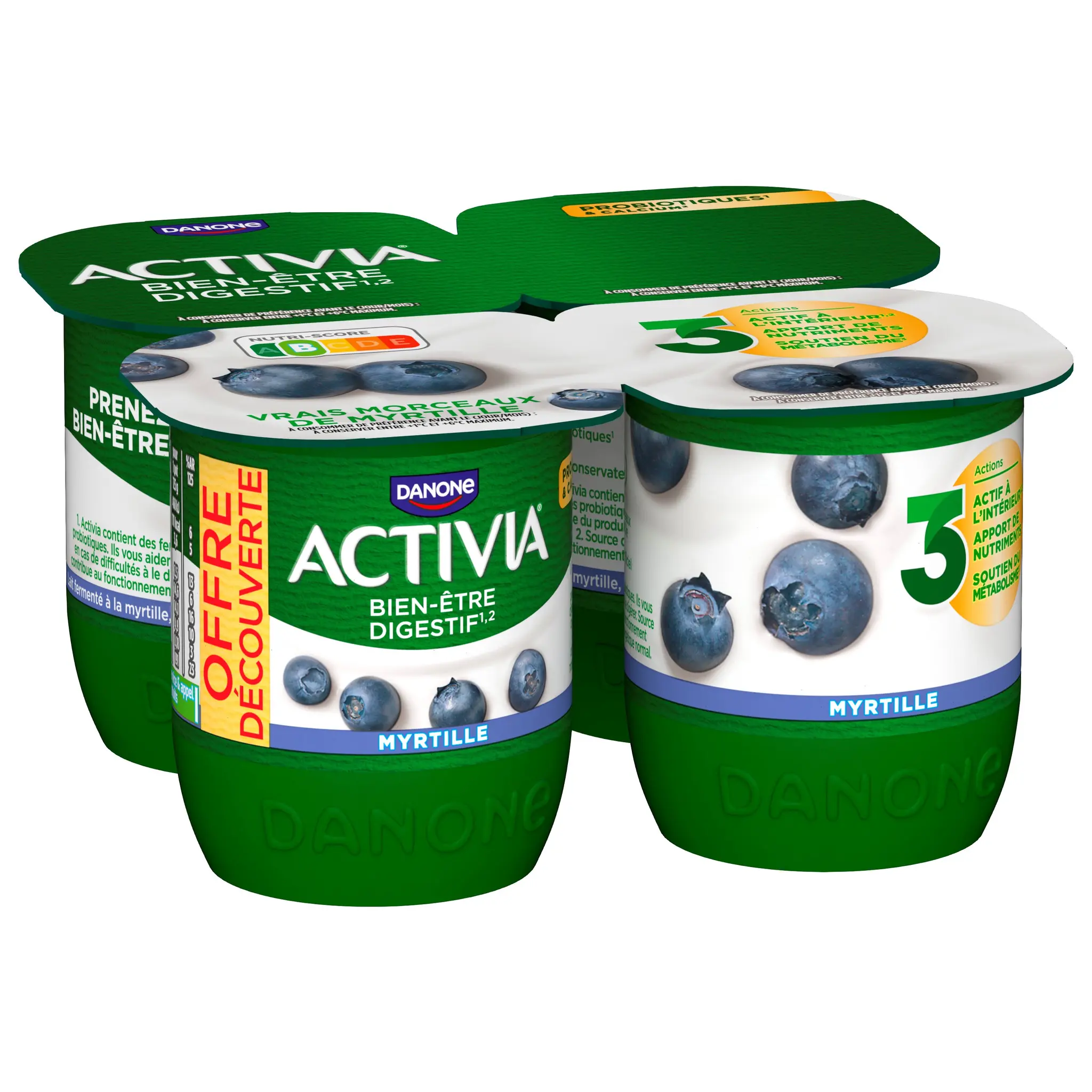 ACTIVIA Yaourt au bifidus à la myrtille