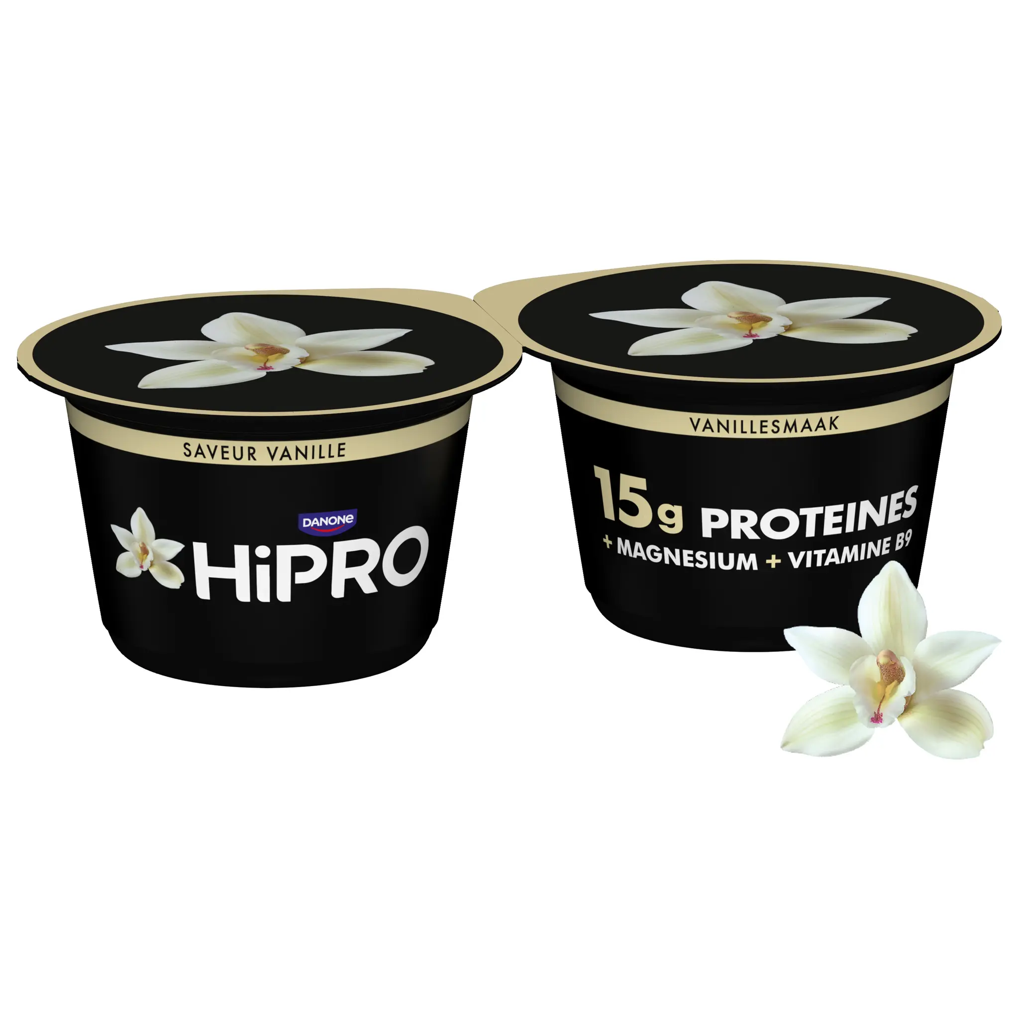 HIPRO Yaourt protéiné saveur vanille 0% MG