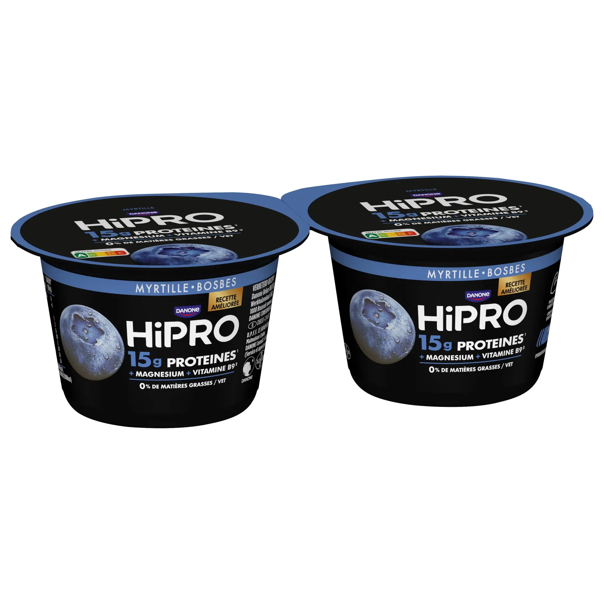 HIPRO Yaourt protéiné saveur myrtille 0% MG