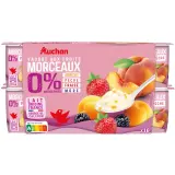 AUCHAN Yaourt allégé aux fruits 0%