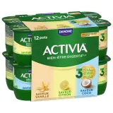 ACTIVIA Probiotiques - Yaourt citron, vanille, coco