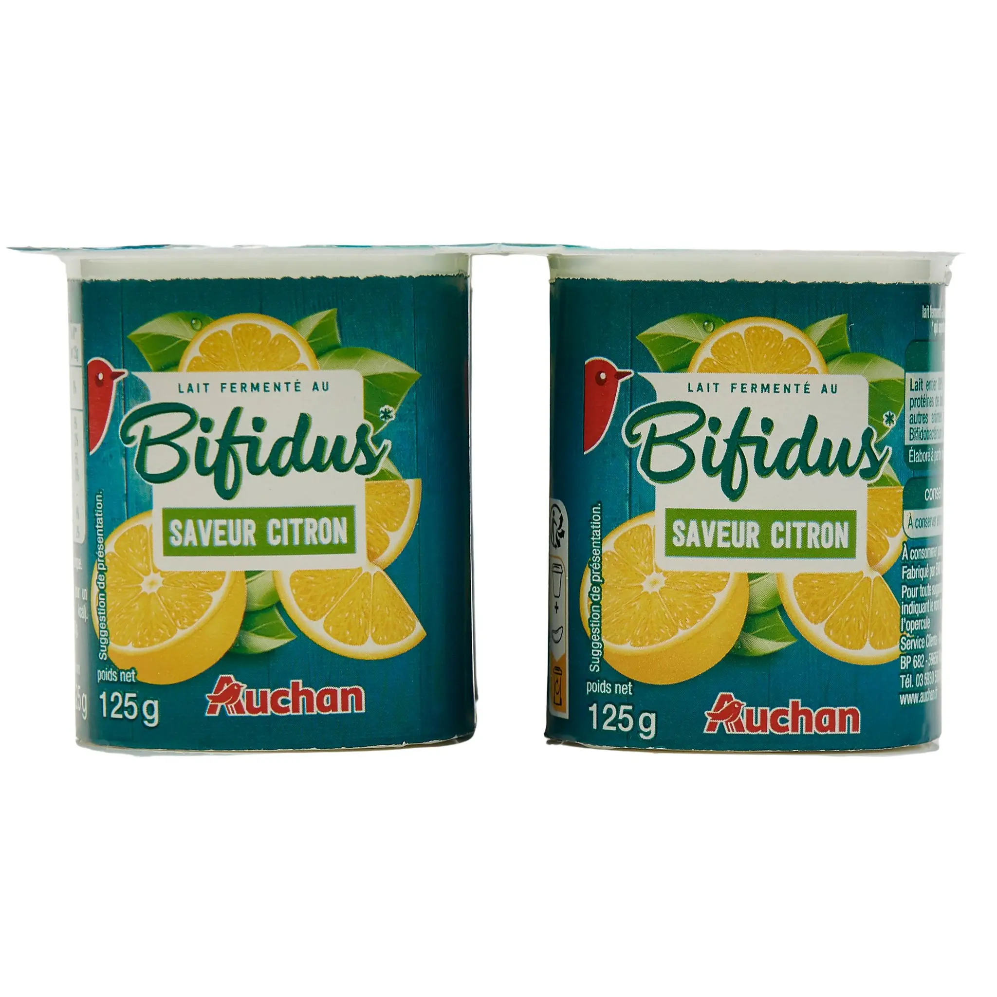 AUCHAN Yaourt au bifidus au citron