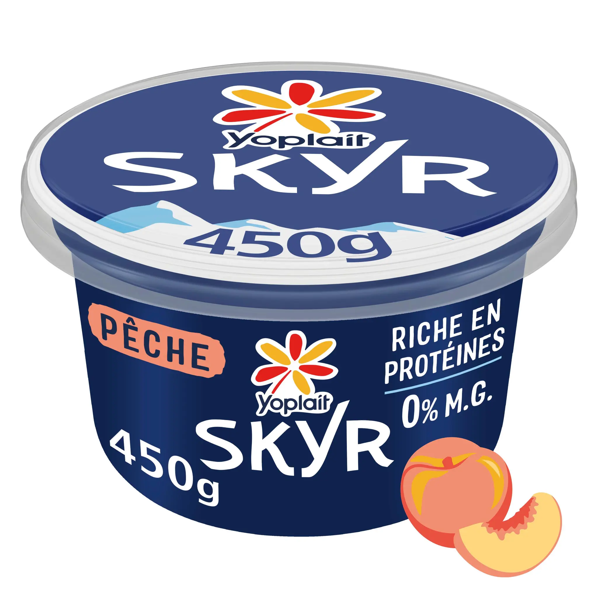 YOPLAIT Skyr brassé aromatisée pêche