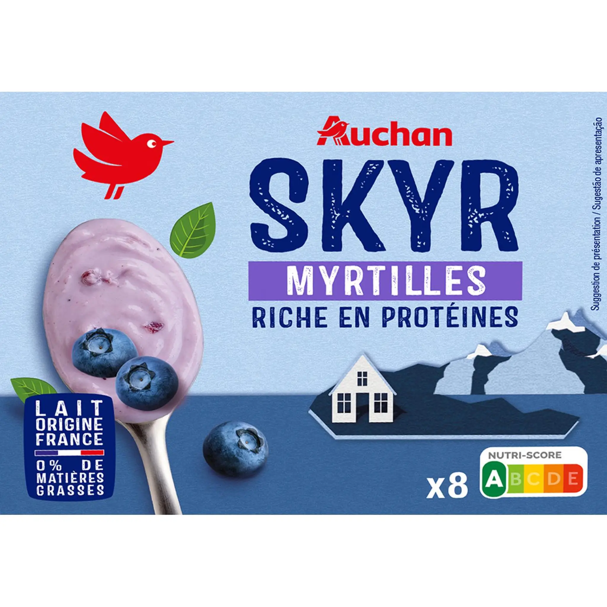 AUCHAN Skyr à la myrtille
