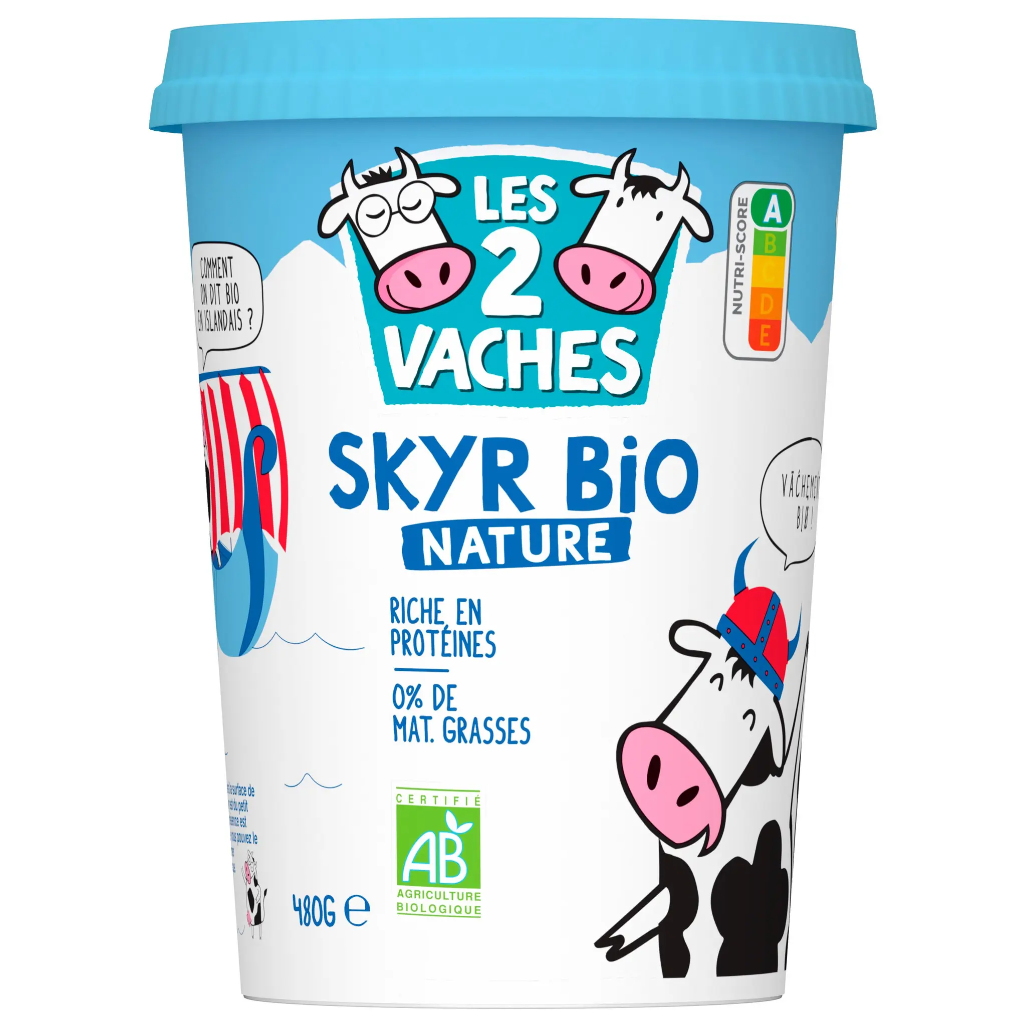 LES 2 VACHES Skyr nature bio 0% MG