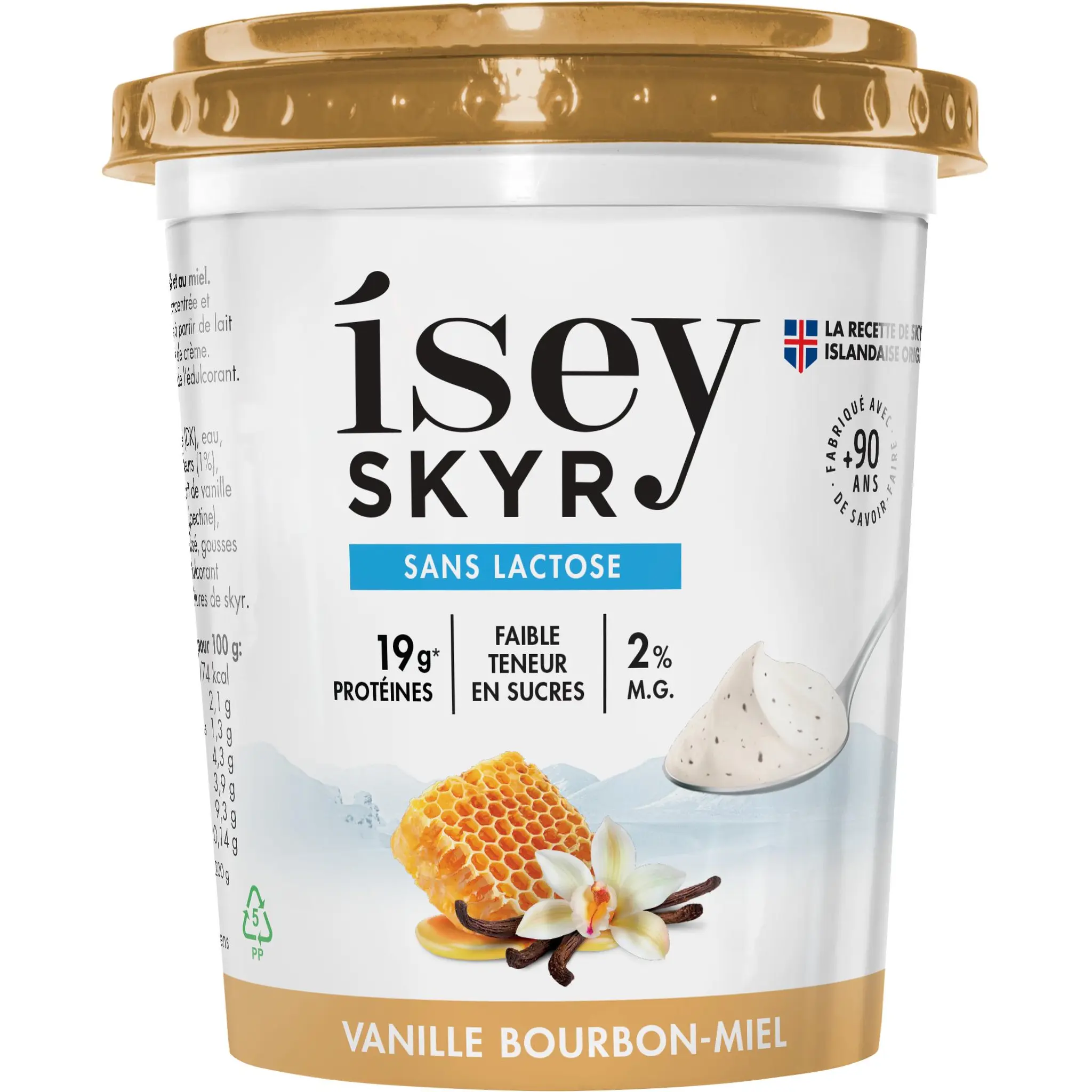 ISEY Skyr à la vanille bourbon et miel