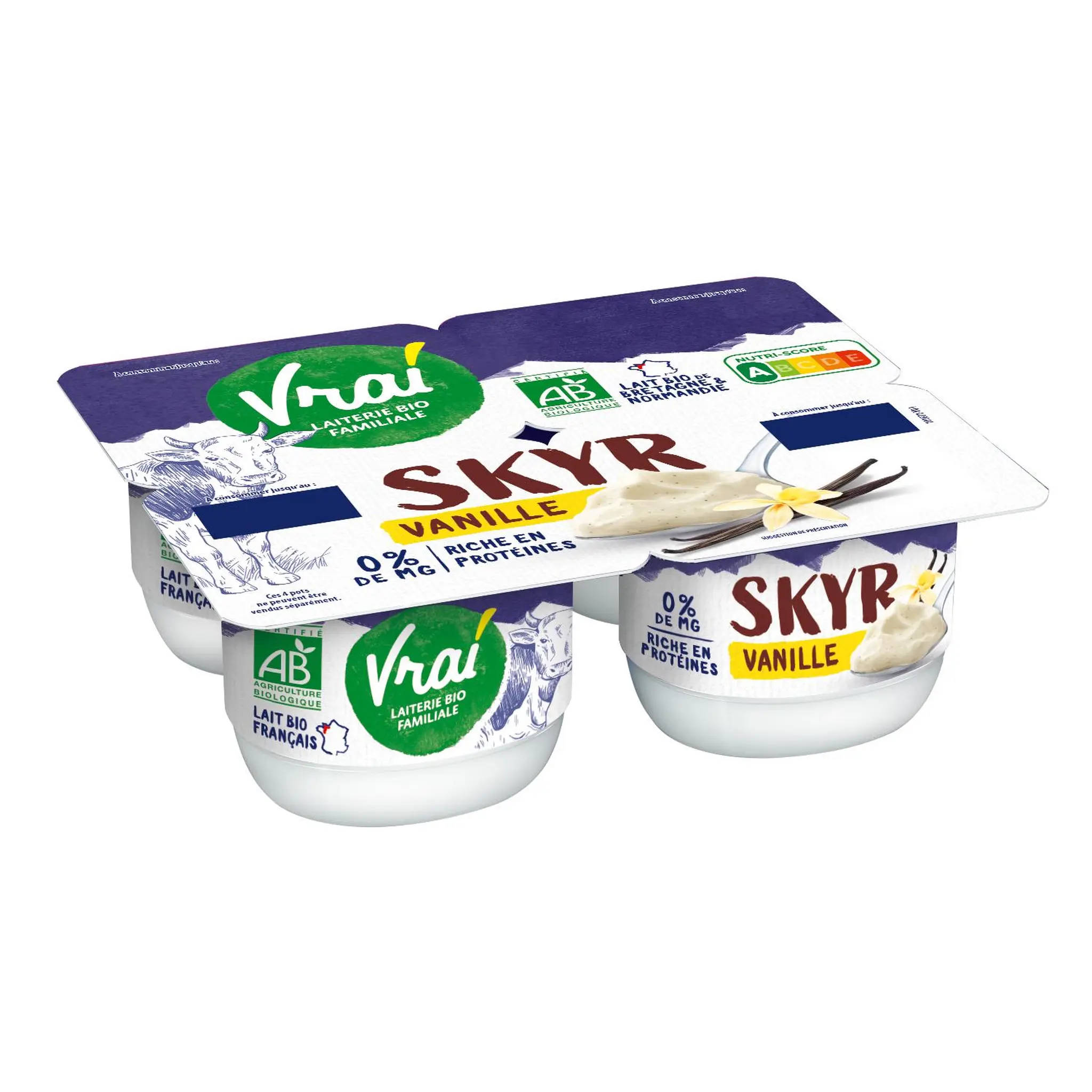 VRAI Skyr à la vanille bio