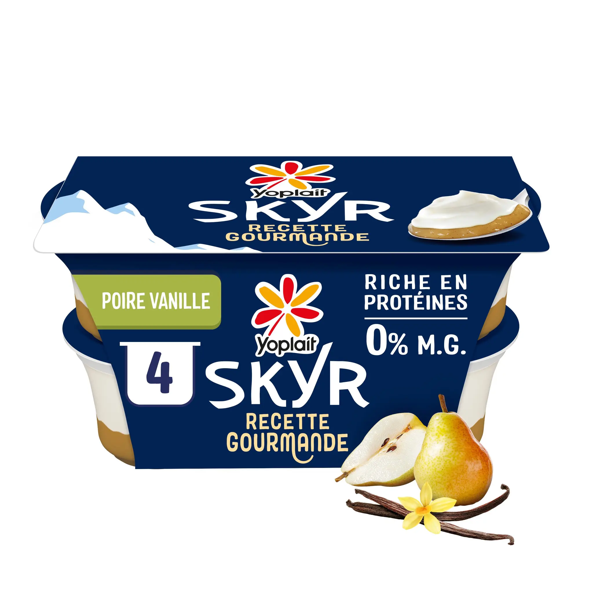 YOPLAIT Skyr sur lit de poire saveur vanille