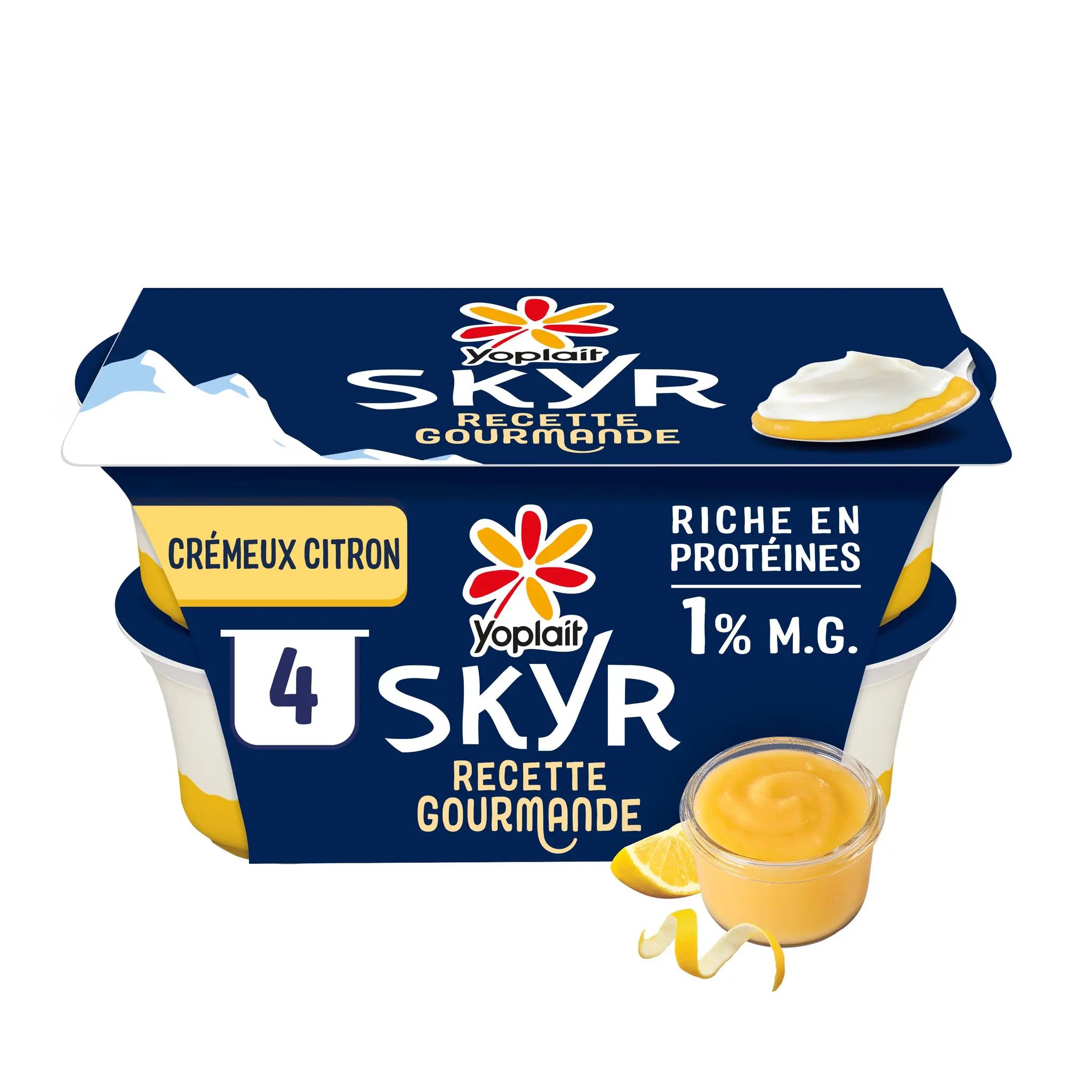 YOPLAIT Skyr sur lit de citron crémeux