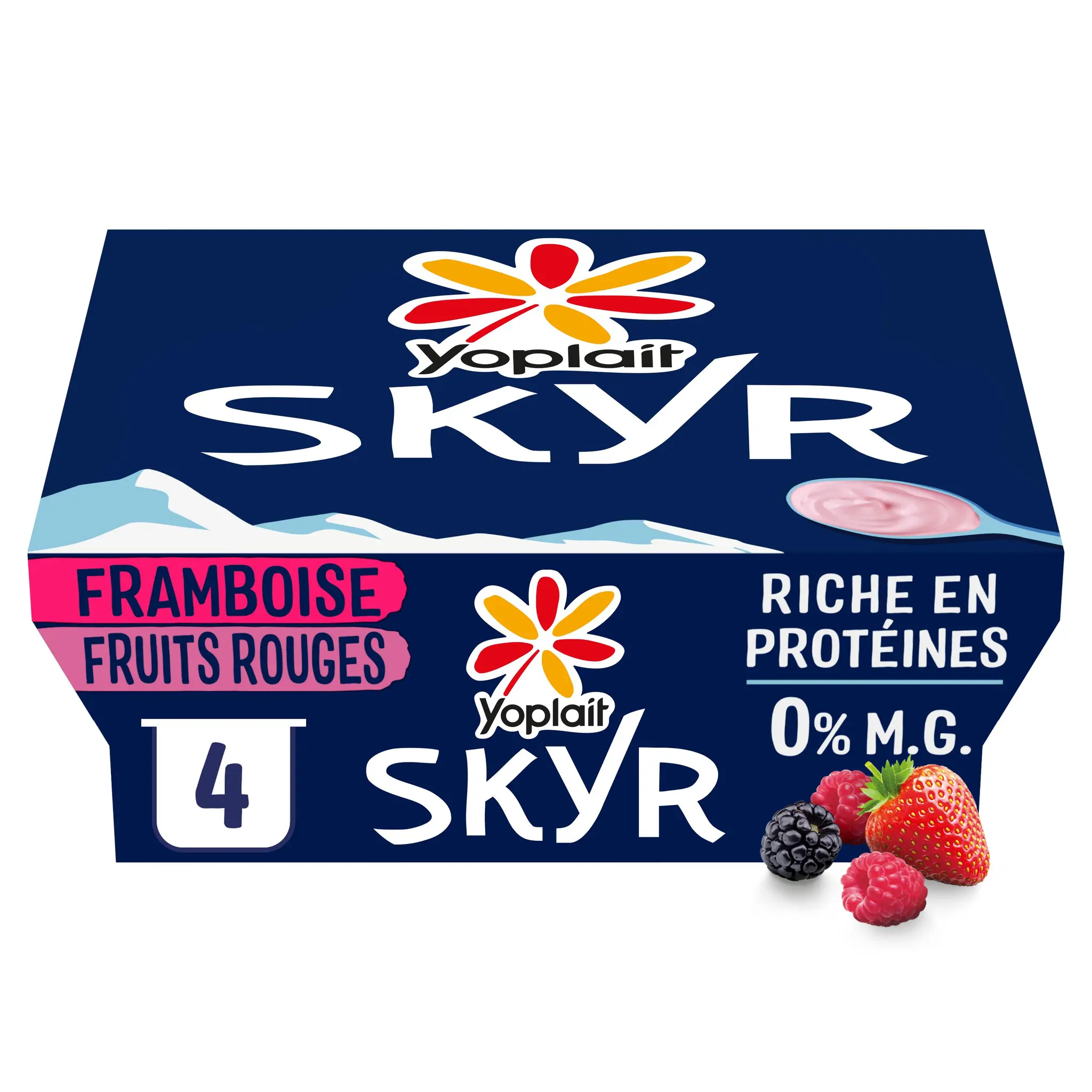 YOPLAIT Skyr saveur fruits rouges et framboise