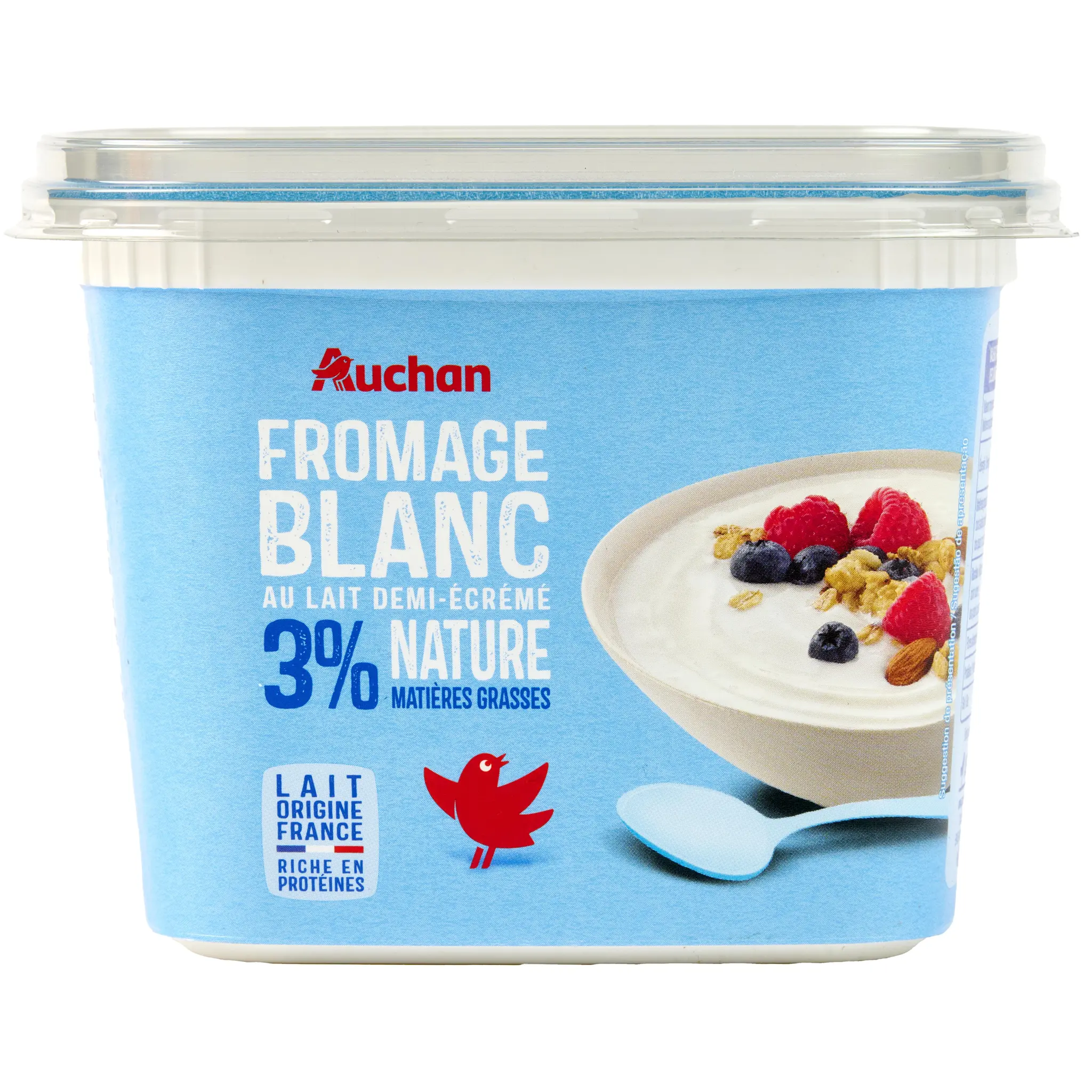 AUCHAN Fromage blanc 3,2% MG