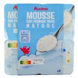 AUCHAN Mousse sur fromage frais nature