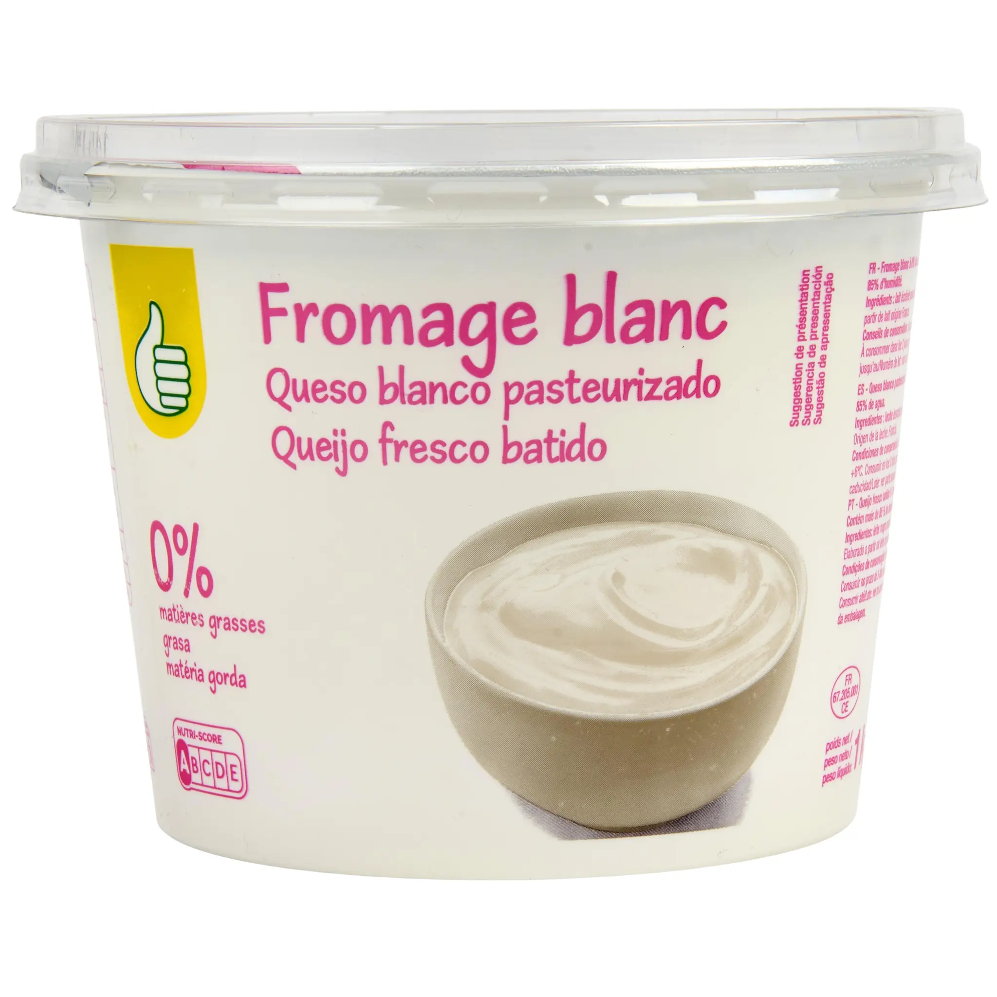 POUCE Fromage blanc nature 0%MG