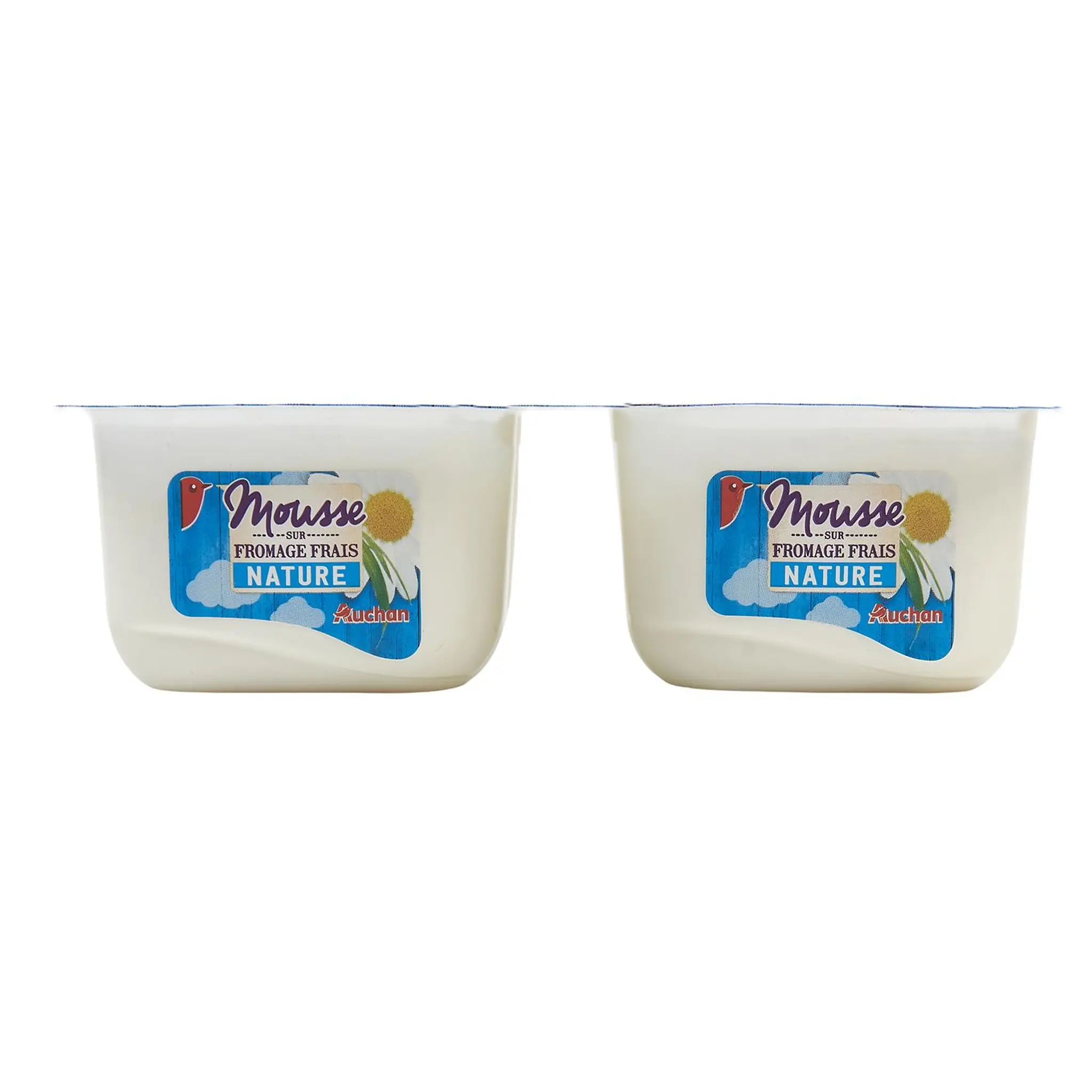 AUCHAN Mousse sur fromage frais nature