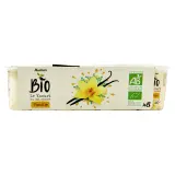 AUCHAN BIO Yaourt au lait entier aromatisé à la vanille