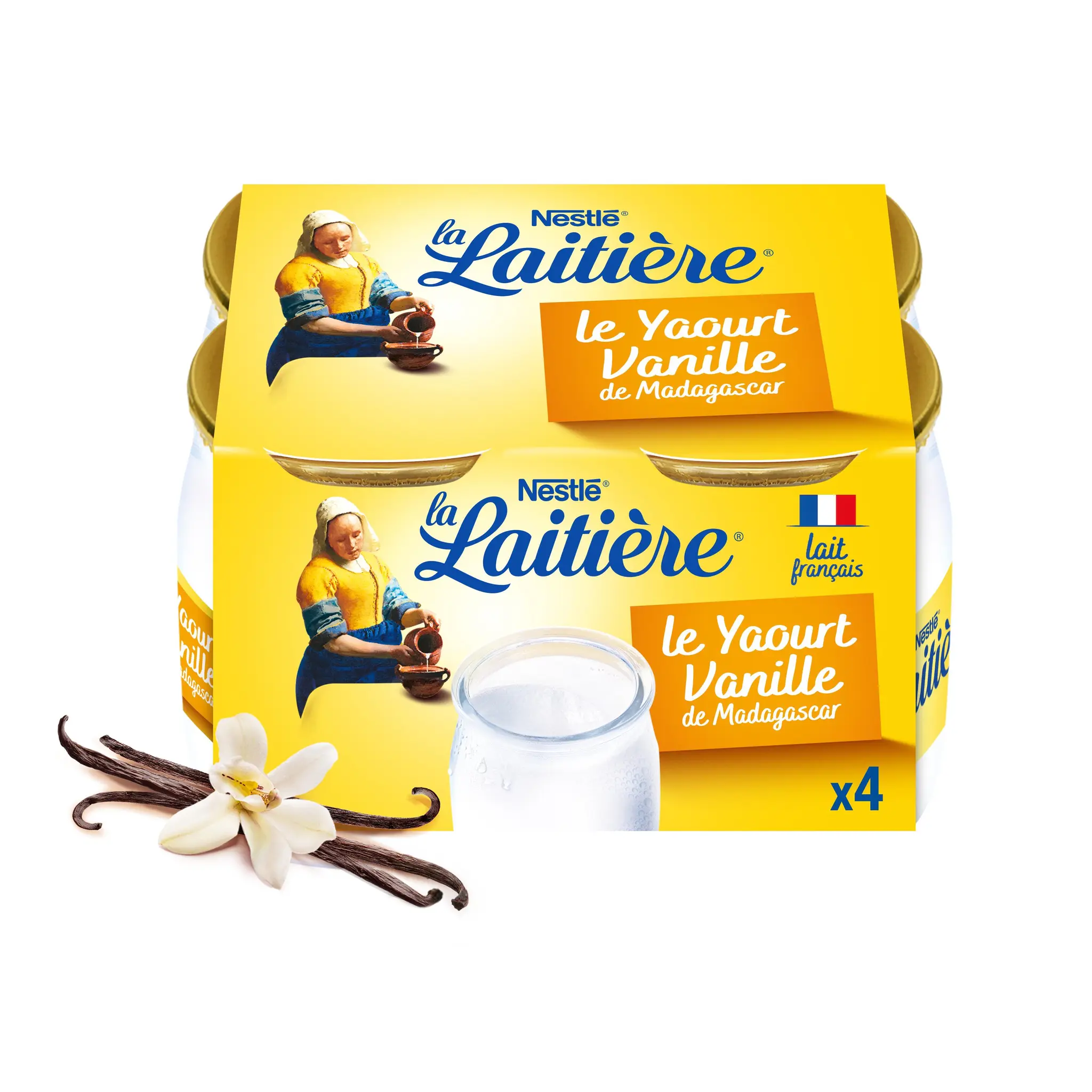 LA LAITIERE Yaourt au lait entier vanille de Madagascar