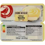 AUCHAN Crème dessert saveur vanille