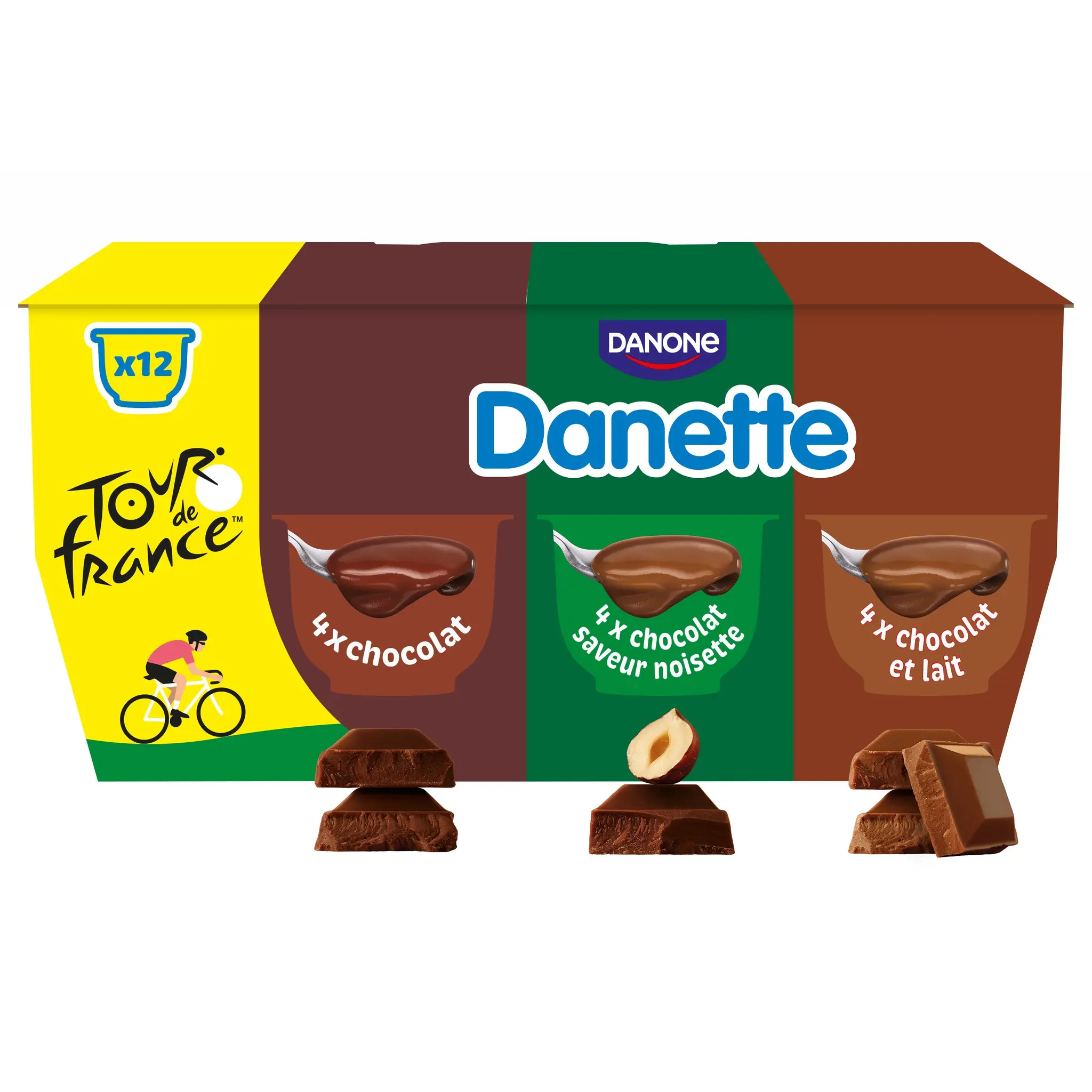 DANETTE Crème dessert aux 3 chocolats
