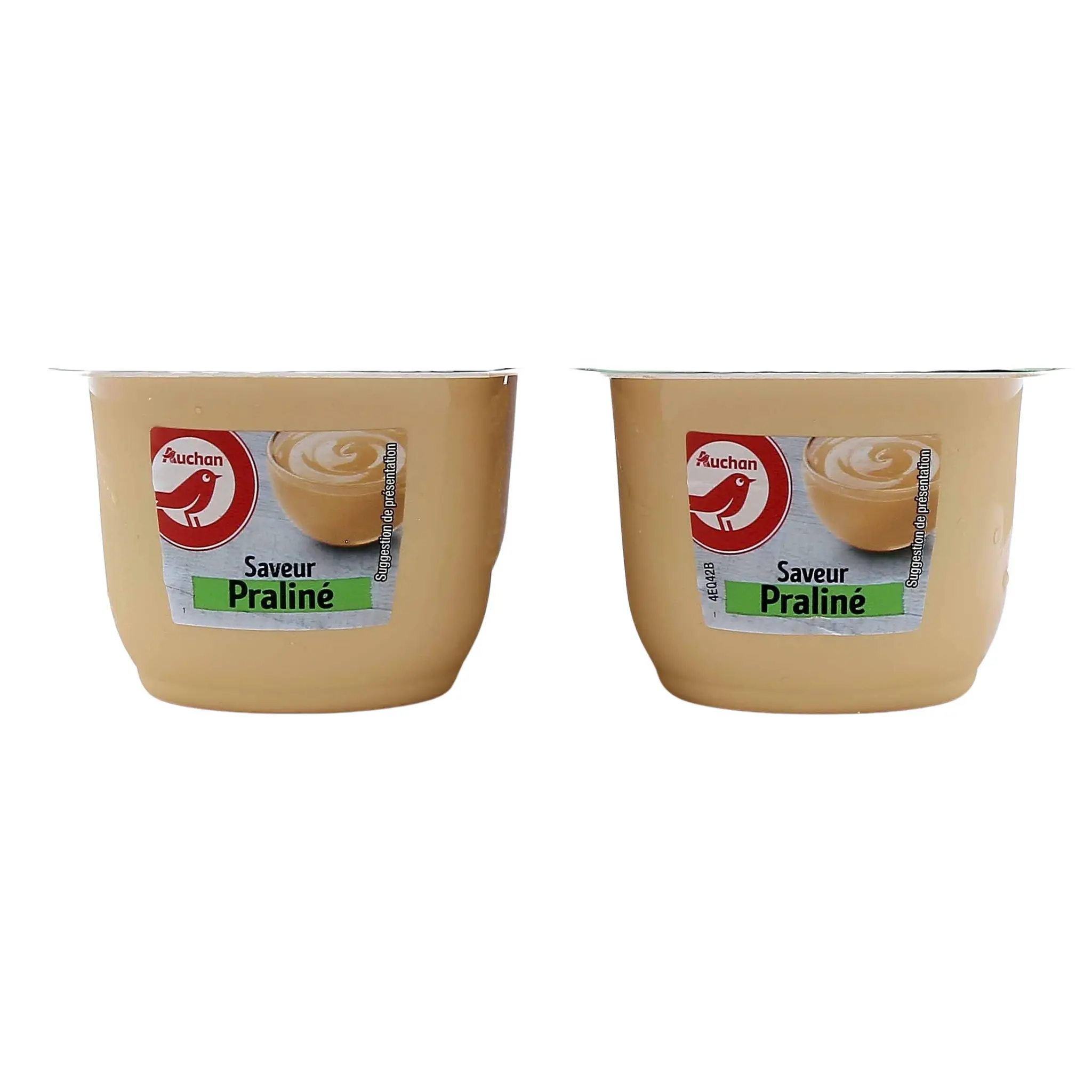 AUCHAN Crème dessert saveur praliné
