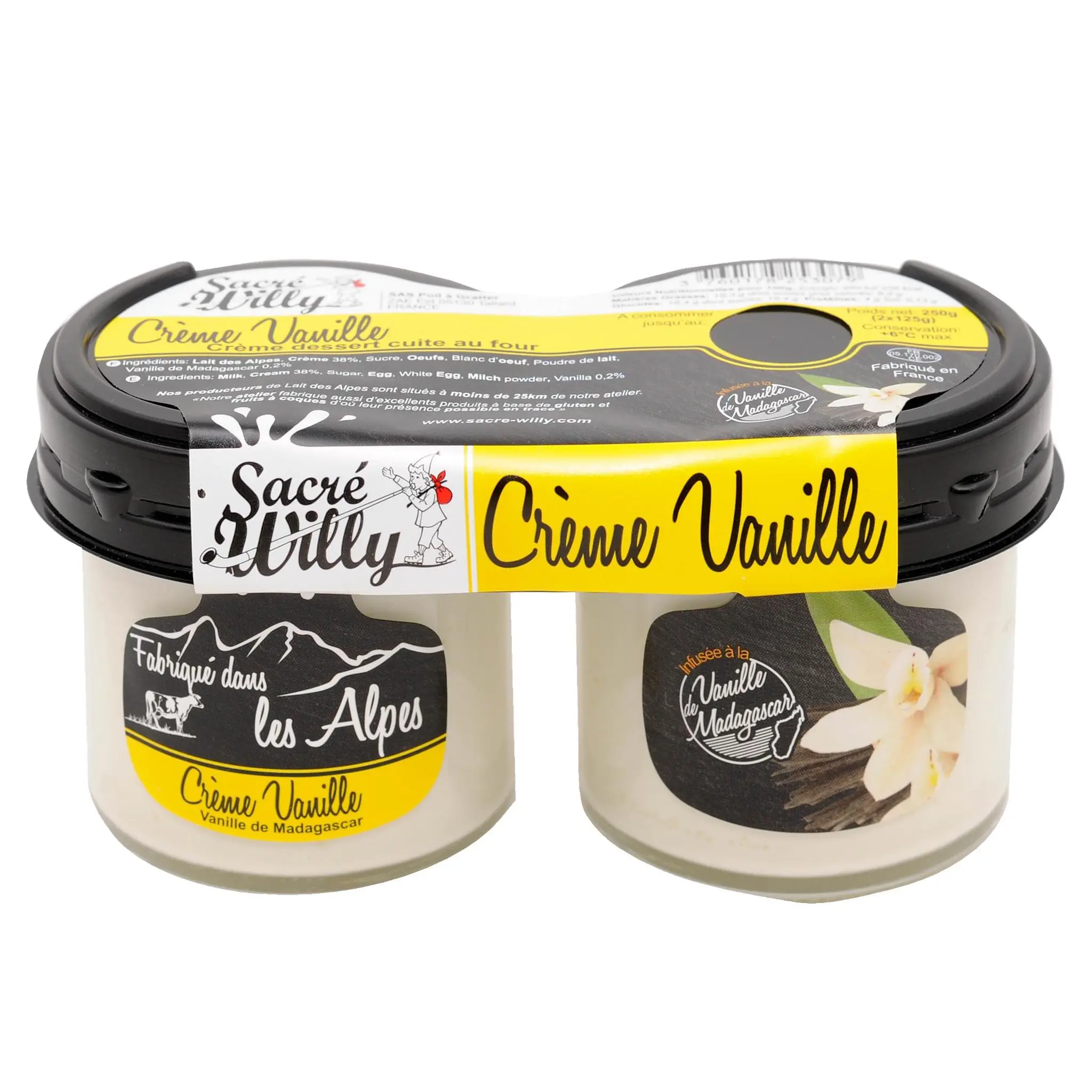 SACRE WILLY Crème vanille de Madagascar