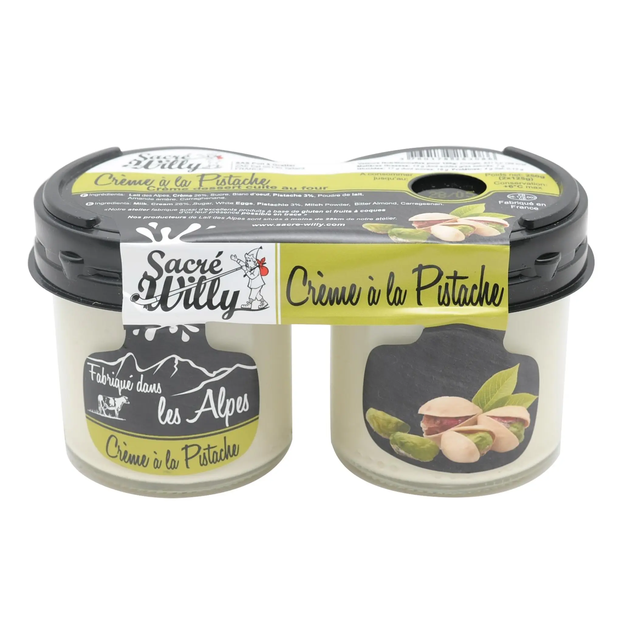 SACRE WILLY Crème à la pistache