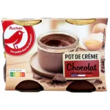 AUCHAN Pot de crème au chocolat