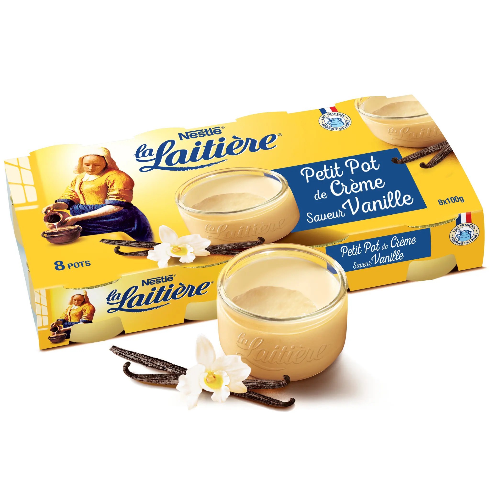 LA LAITIERE Petit pot de crème à la vanille