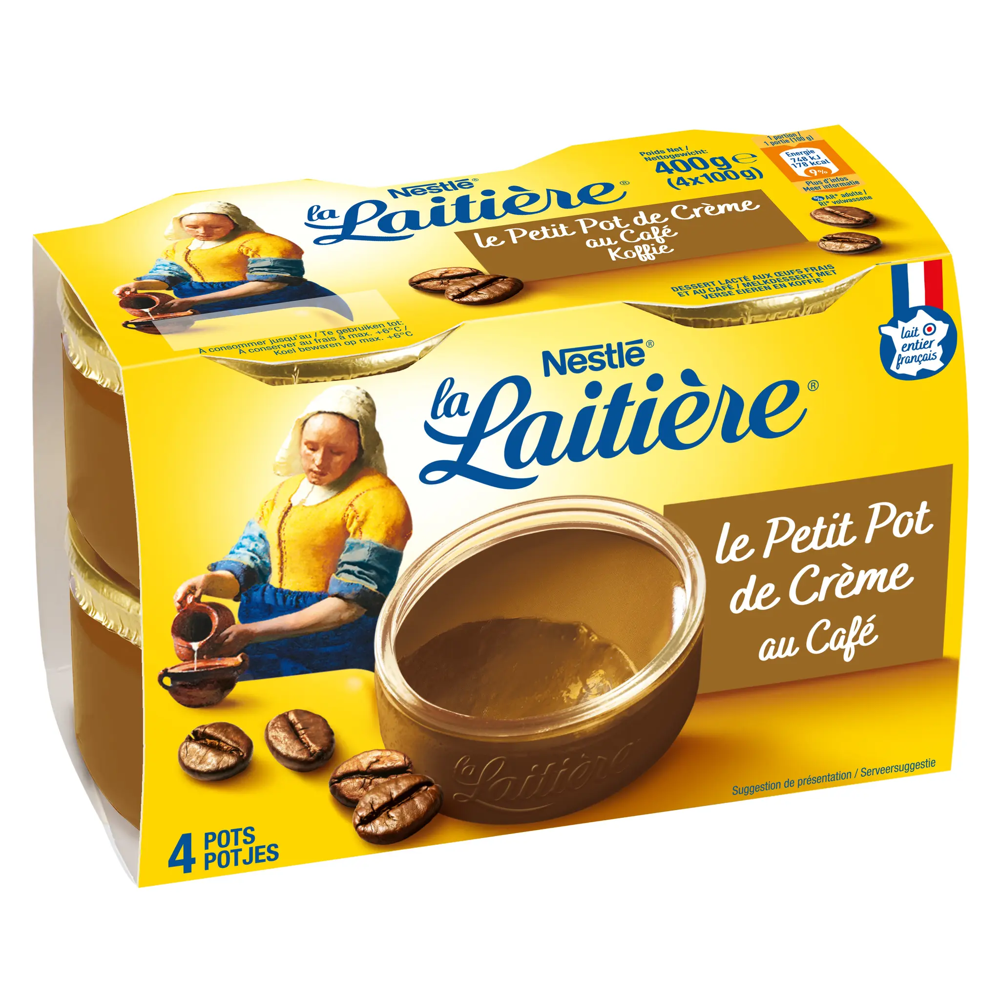 LA LAITIERE Petit pot de crème au café