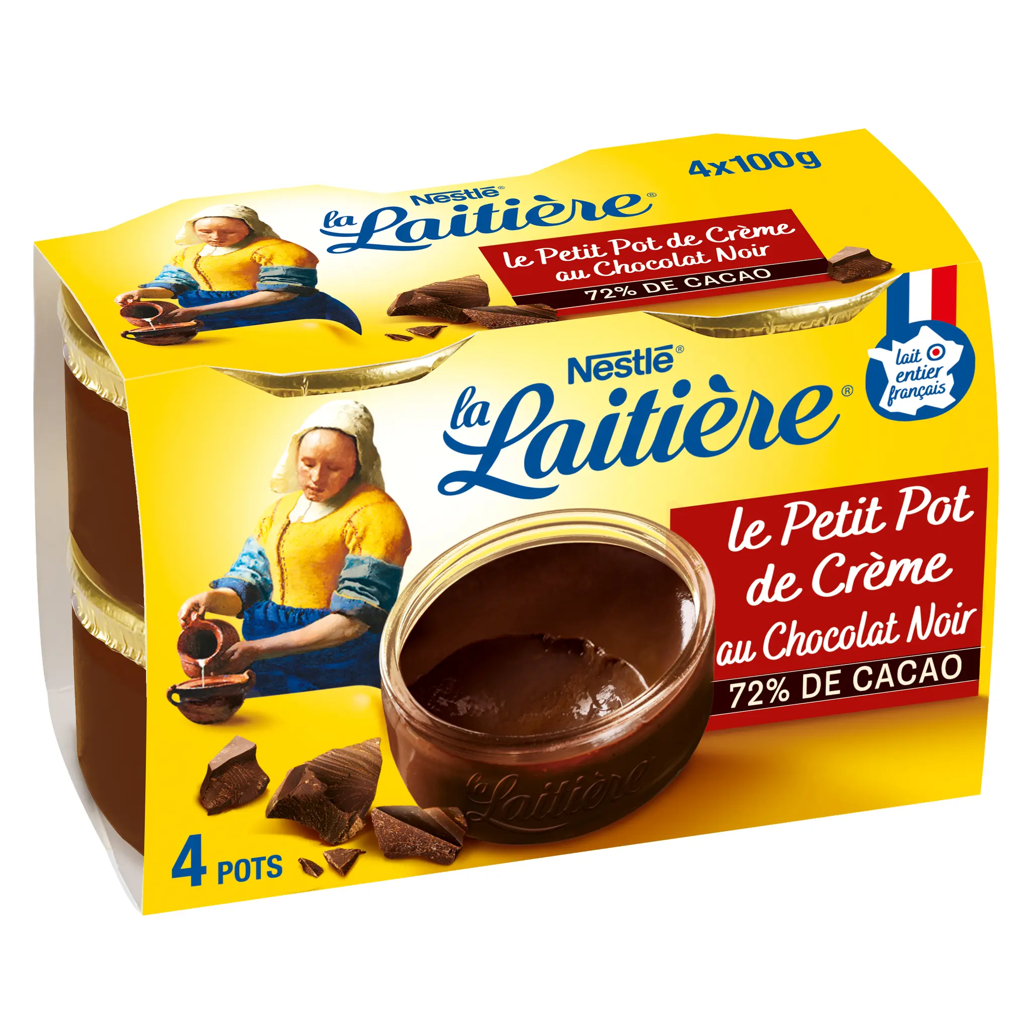 LA LAITIERE Pot de crème au chocolat extra-noir