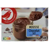 AUCHAN Mousse au chocolat au lait