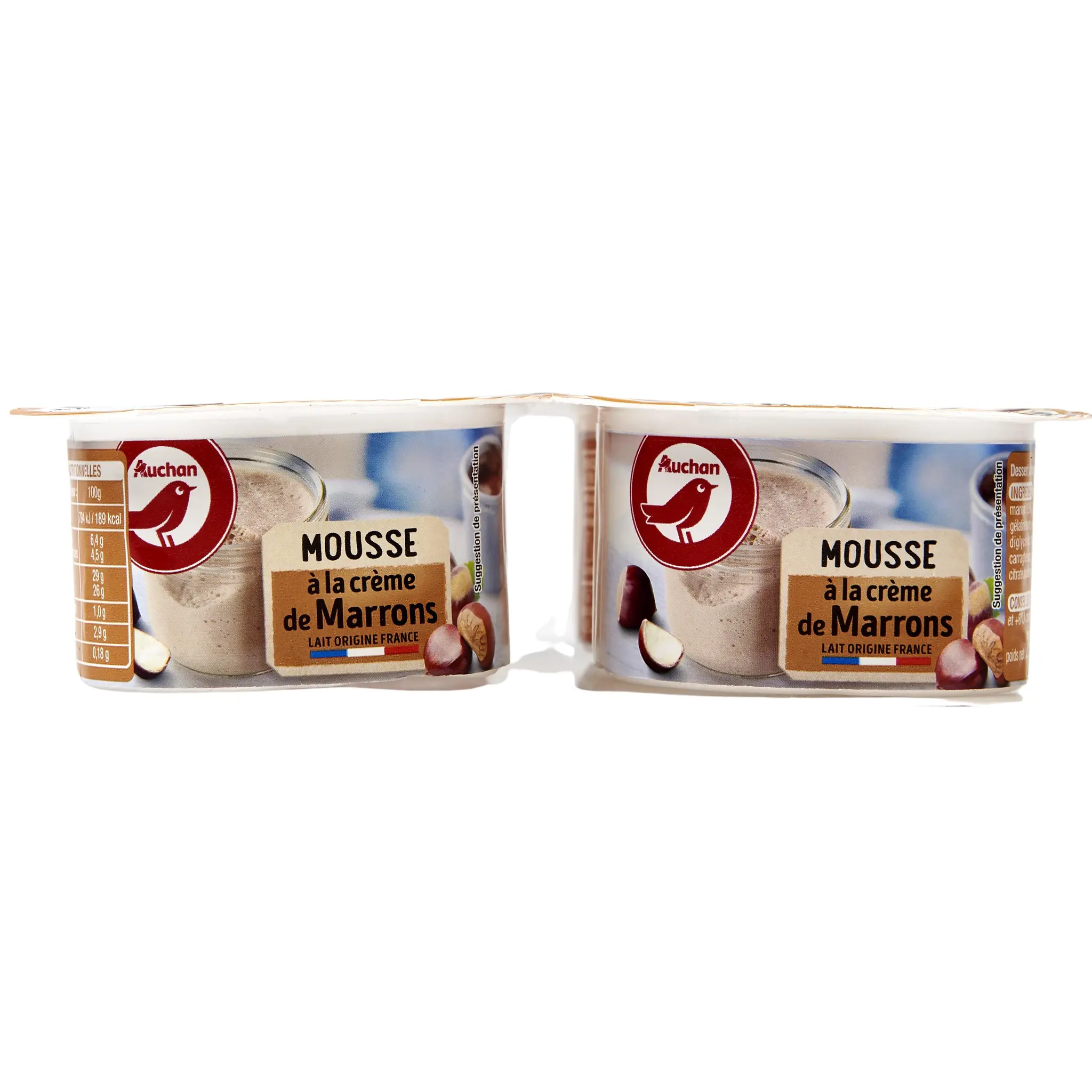 AUCHAN Mousse aux marrons
